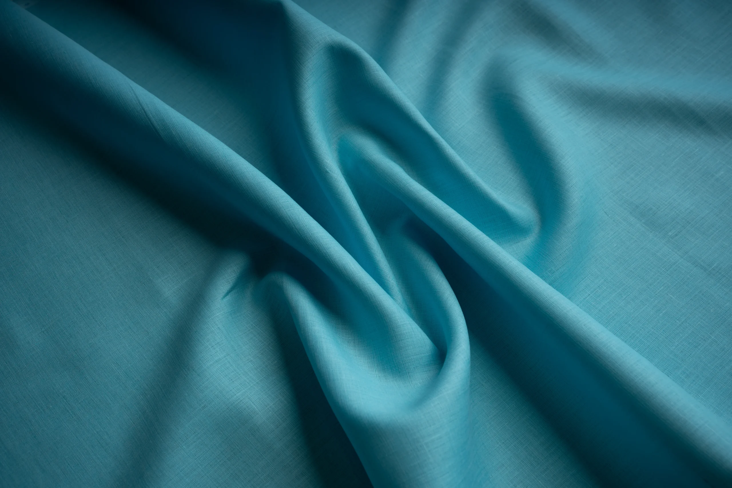 Plain Linen – Turquoise linen fabric